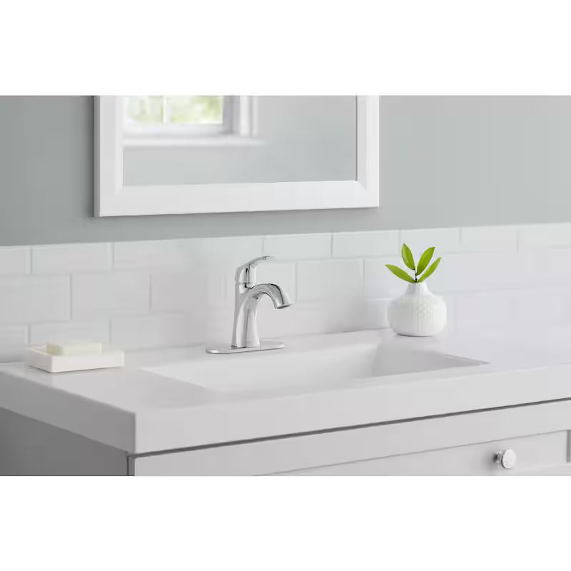 Single Handle Single Hole Bathroom Faucet in Chrome B90508
