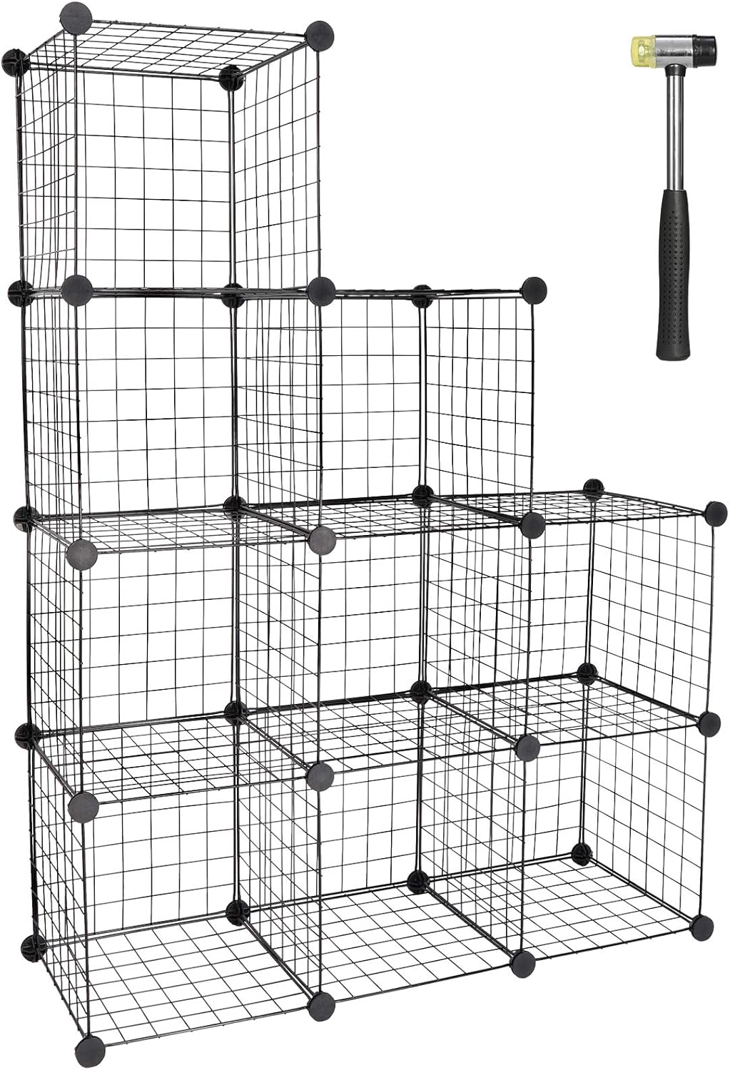 16-Cube Modular Wire Cube Storage Organizer, Black N356659