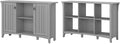 Gray Storage Cabinet with Doors and 6 Cube Organizer Z2702