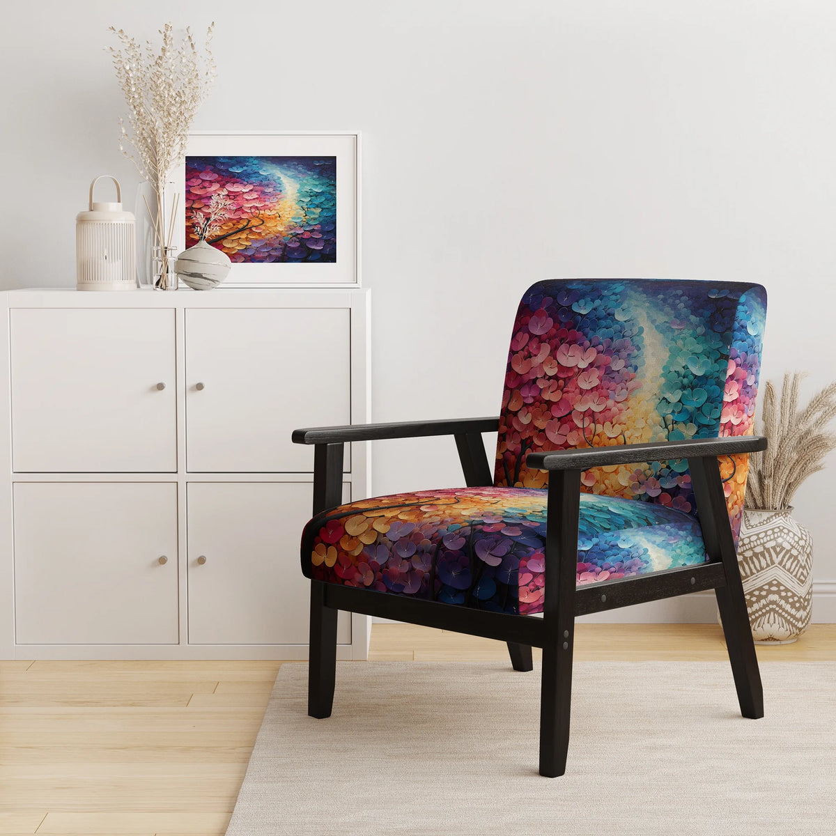Upholstered Abstract Accent Chair V2370