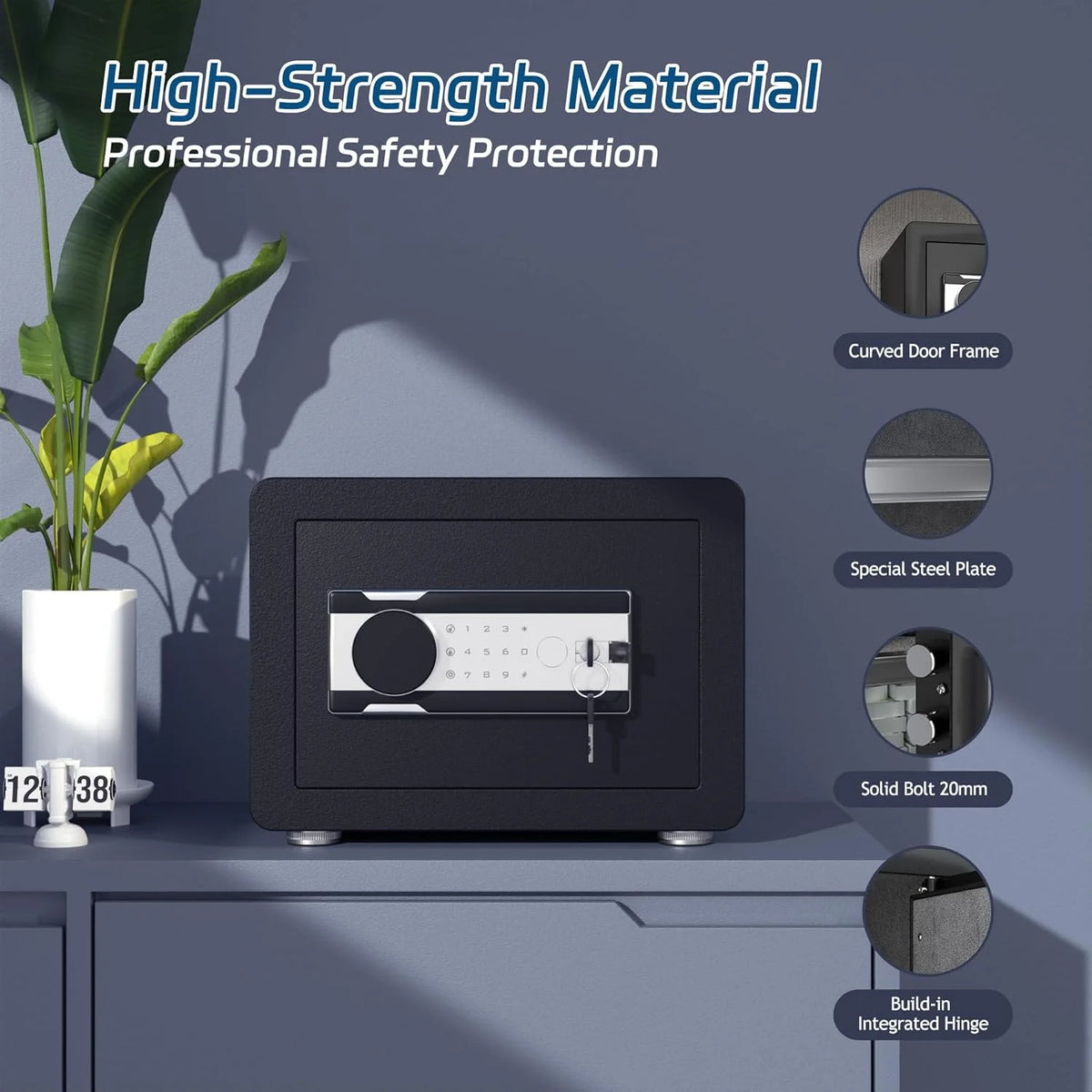 0.8 Cubic Feet Steel Security Safe with Lock Box K146669