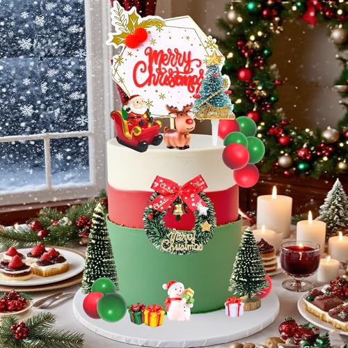 Christmas Cake Topper Cupcake Decoration U89739
