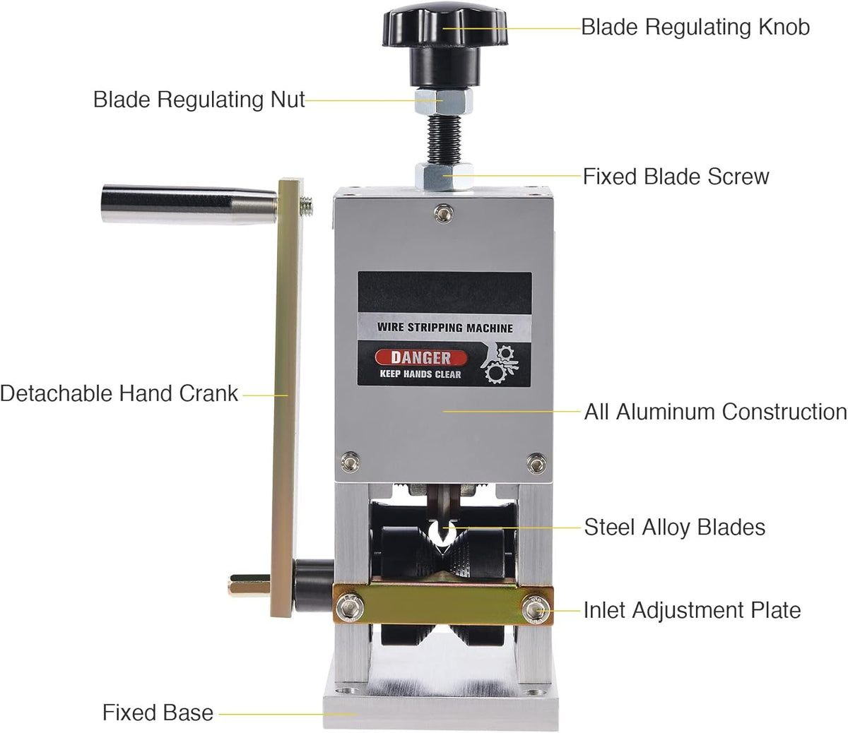 Manual Scrap Wire Stripping Machine, Copper Wire Peeler, Compact Portable Aluminum Alloy F4007