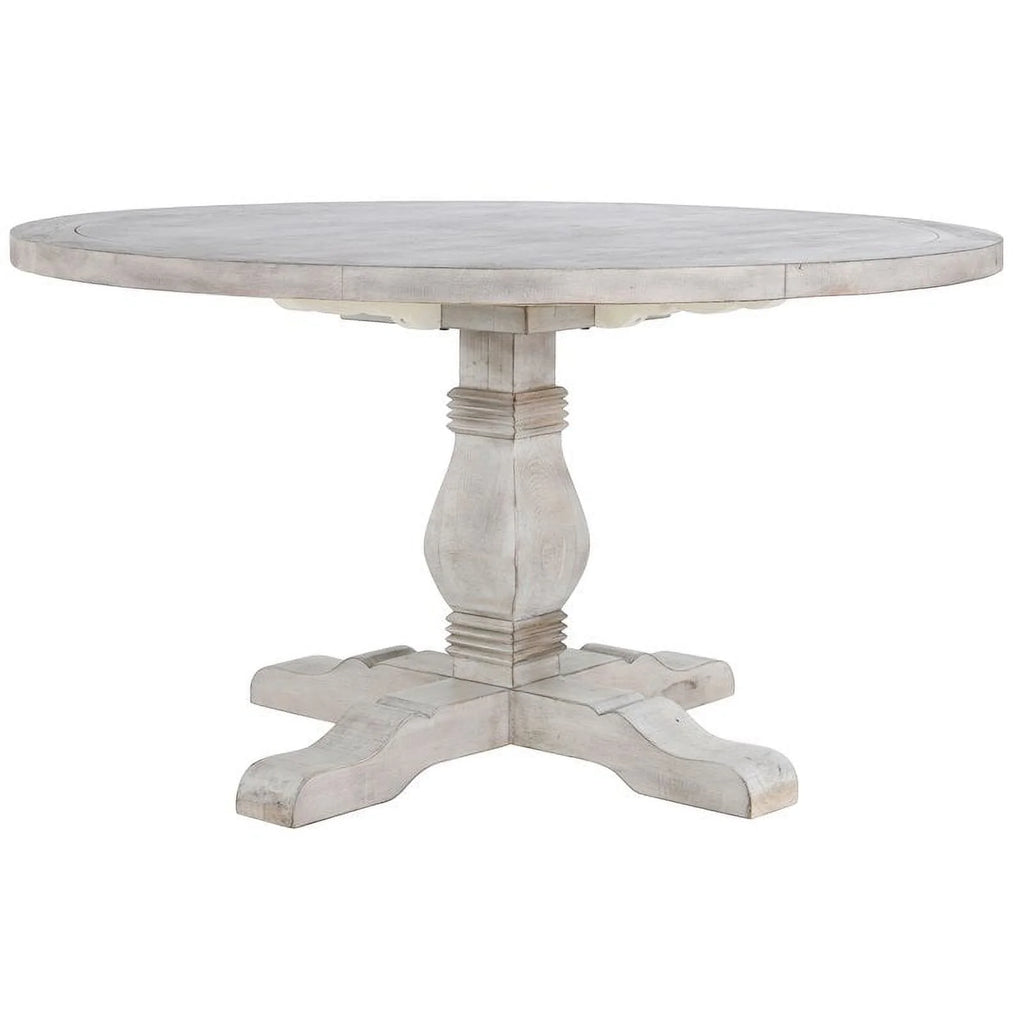 55" Round Solid Pine Wood Dining Table F481765