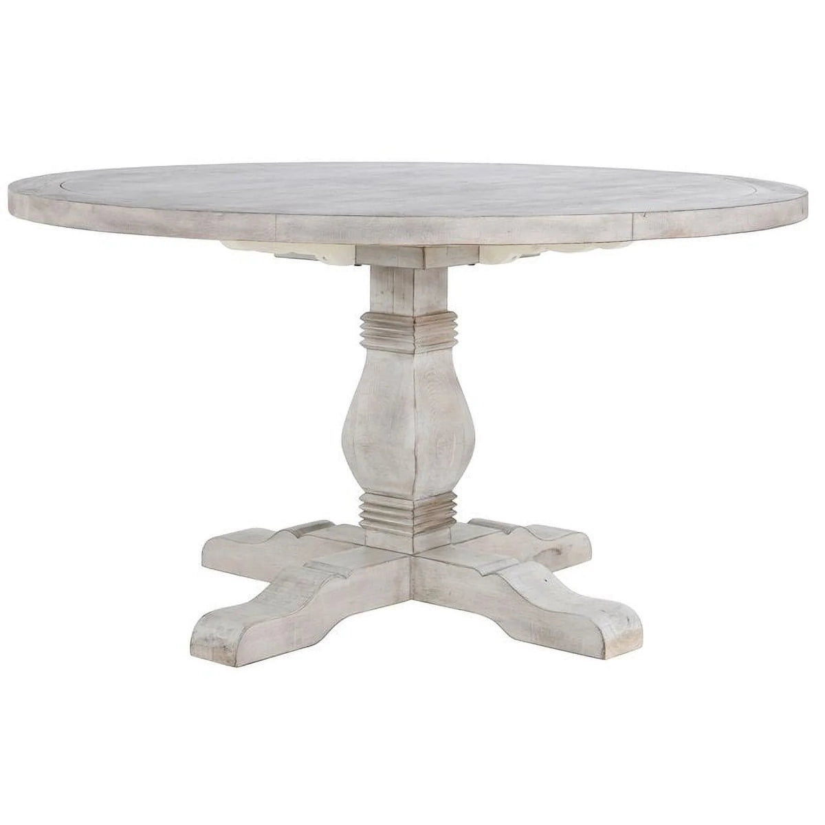 55" Round Solid Pine Wood Dining Table F481765