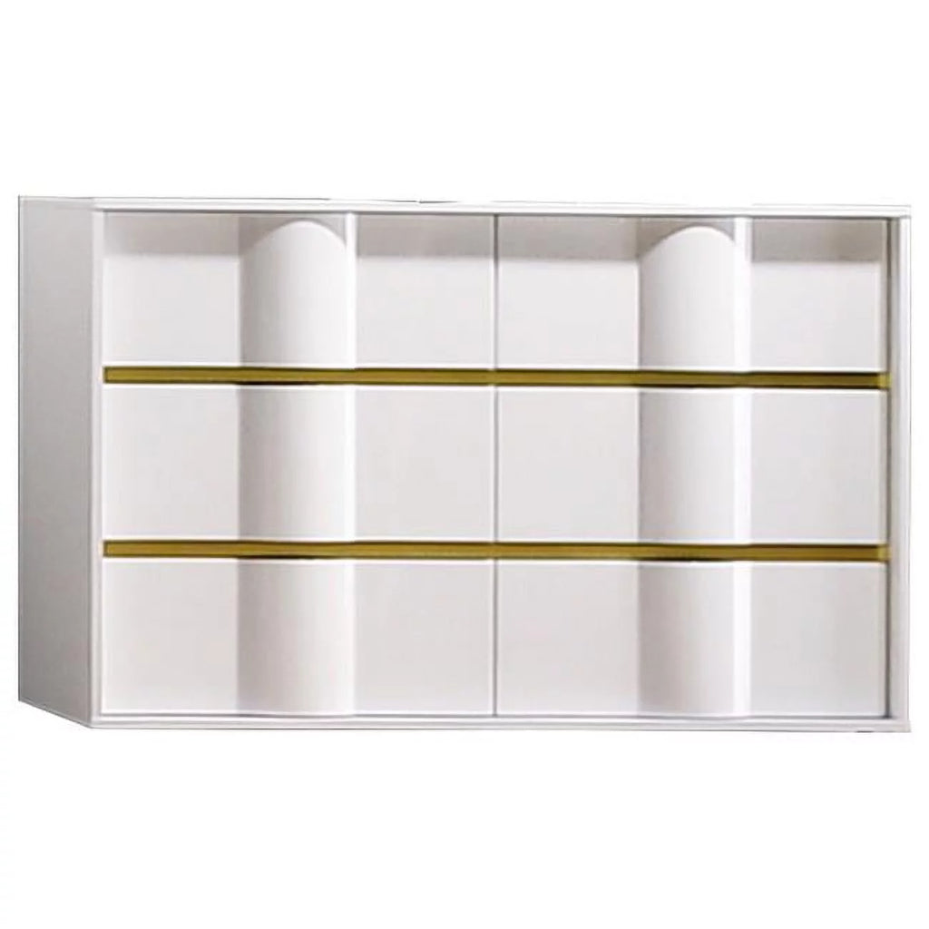 White 6 Drawer Poplar Wood Dresser Y710336