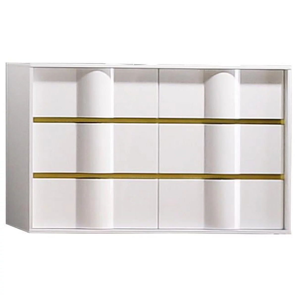 White 6 Drawer Poplar Wood Dresser Y710336