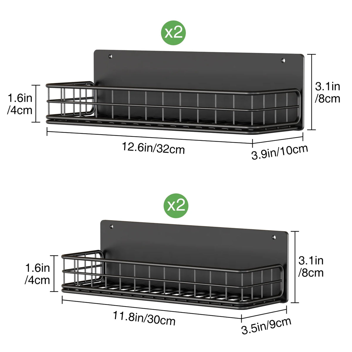 Magnetic Spice Rack, 4 Pack Refrigerator Storage Shelf P15831