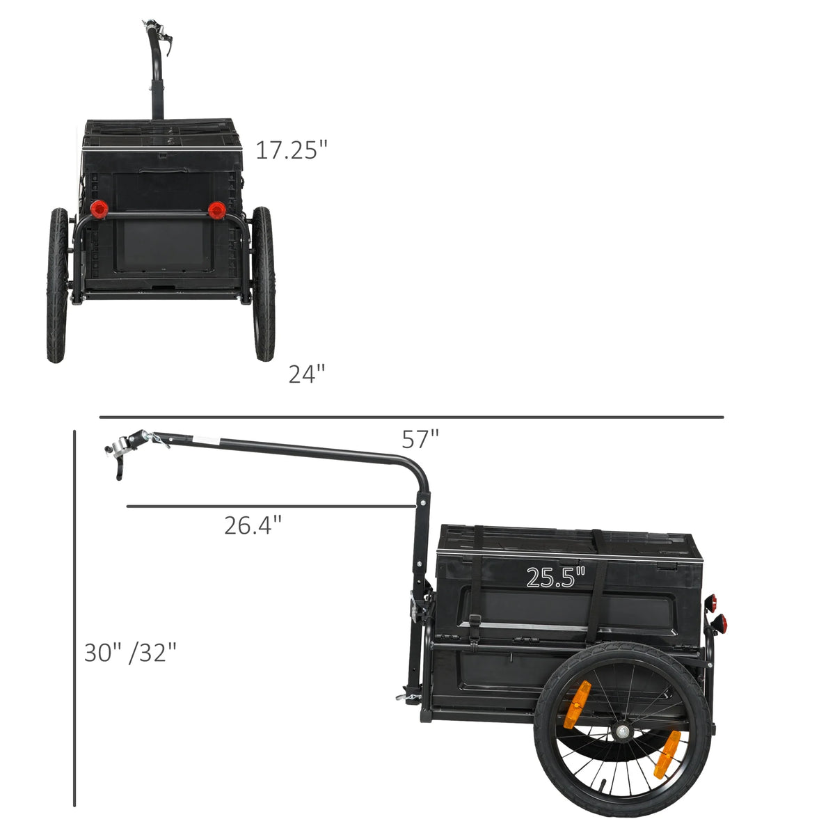 Bike Trailer Wagon with Removable Storage Box S588