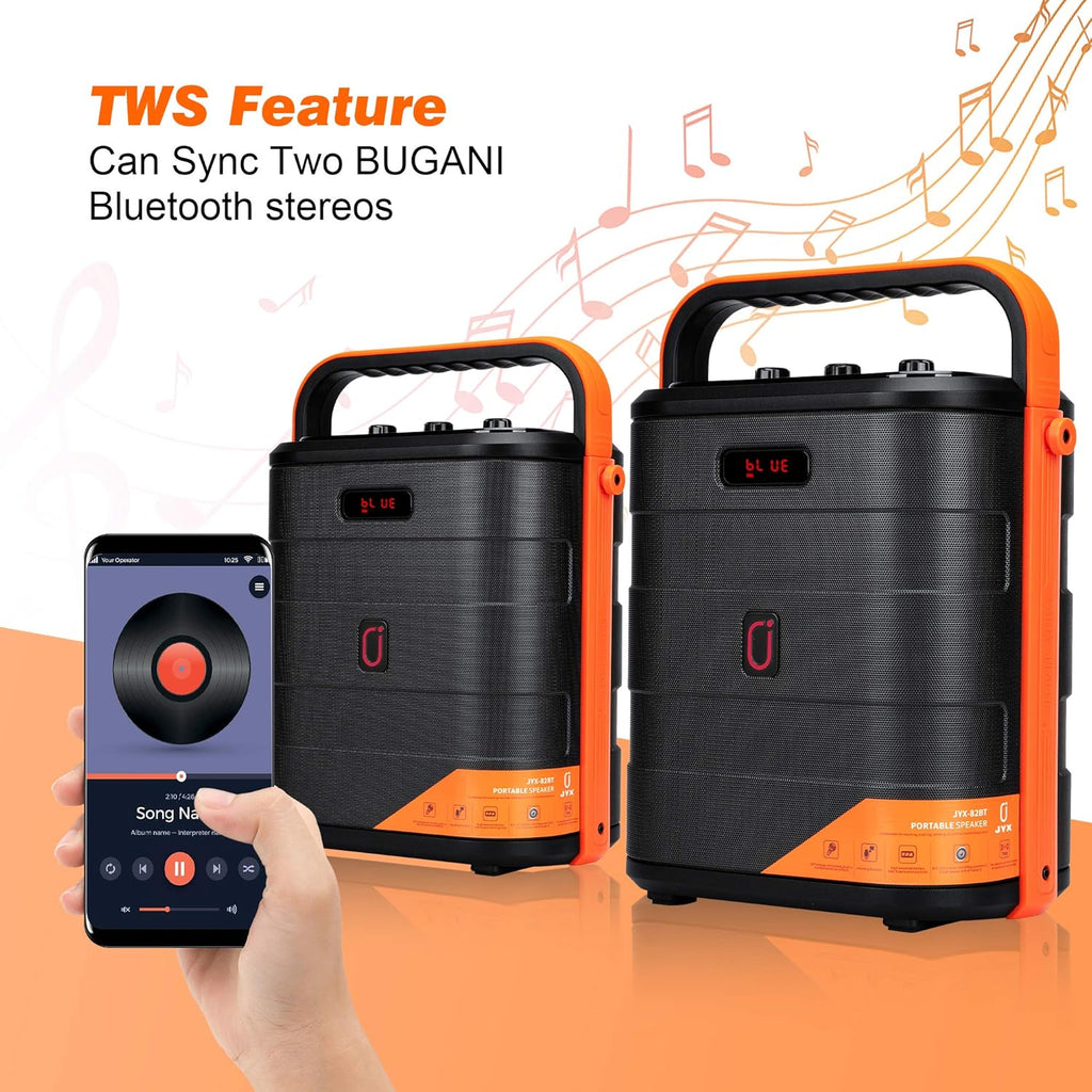 Rechargeable Portable Bluetooth Karaoke Machine with Microphone W884132