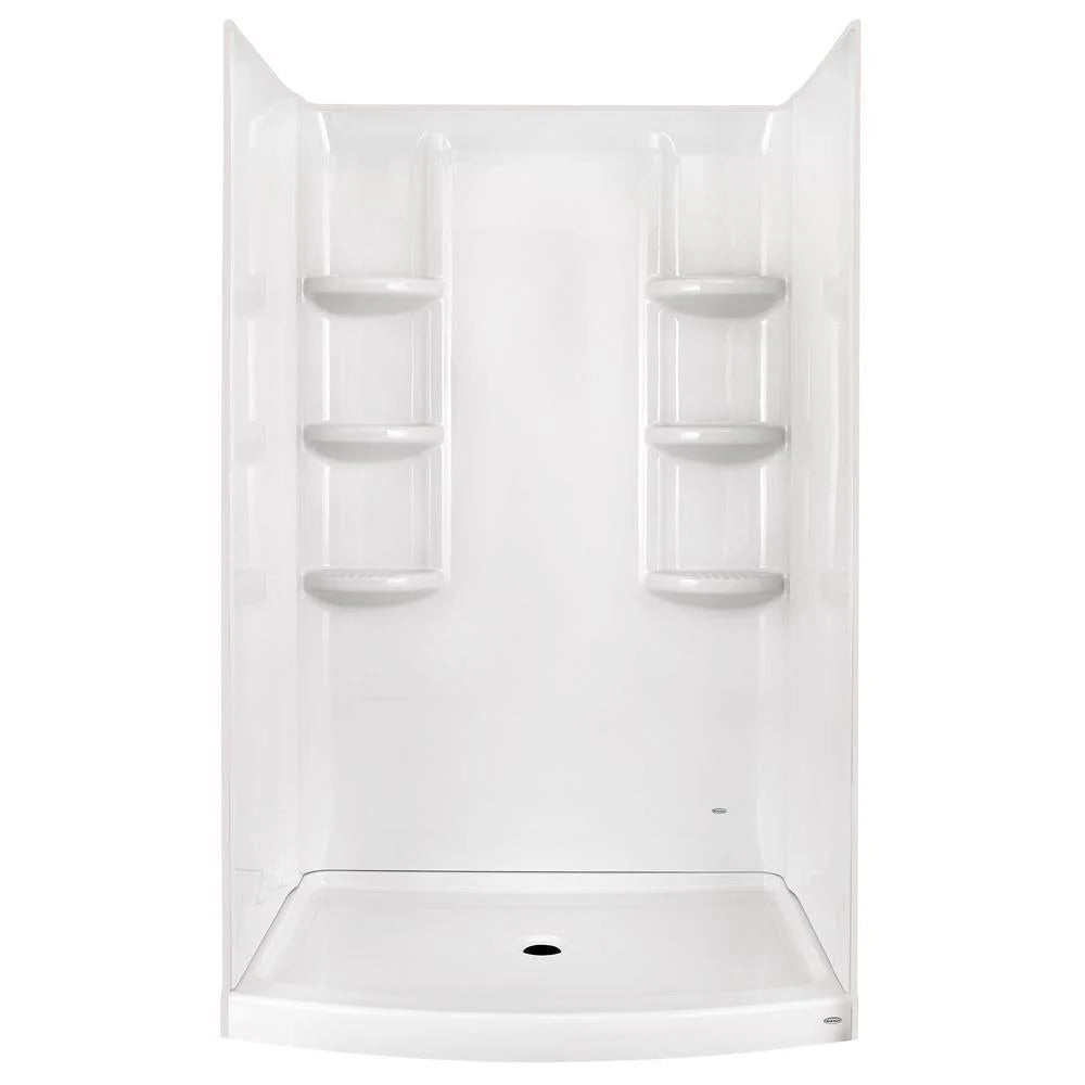 3-Piece Direct-to-Stud Shower Wall in Arctic White J7588