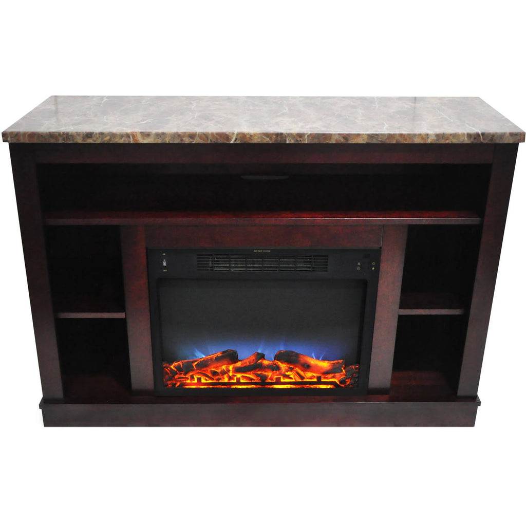 Mahogany Electric Fireplace with Multi-Color LED Insert U12703
