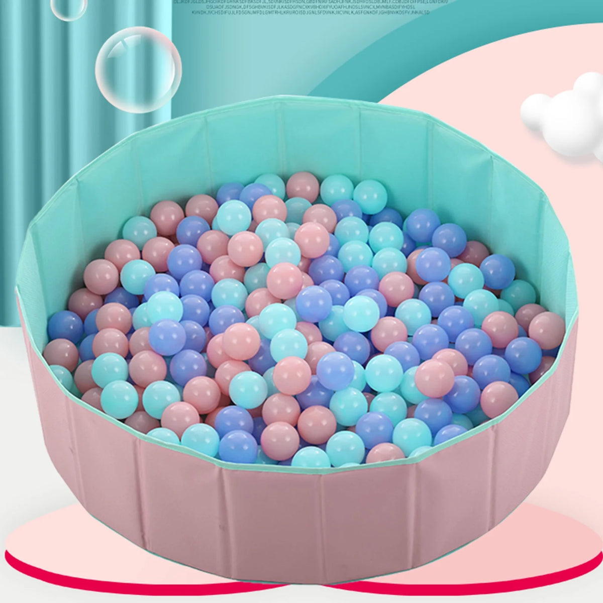 100Pcs Plastic Ocean Balls Pool Accessories I323