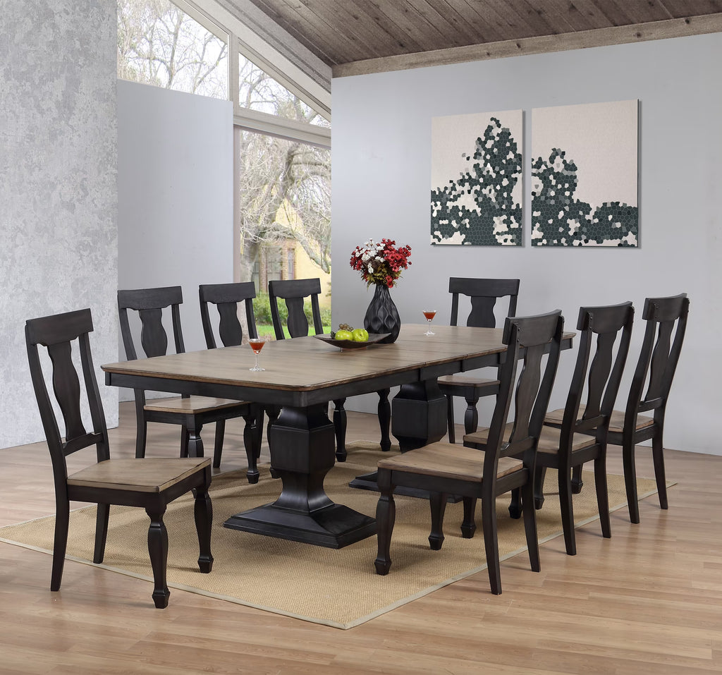9 Piece Extendable Dining Table and 8 Chairs Set M157