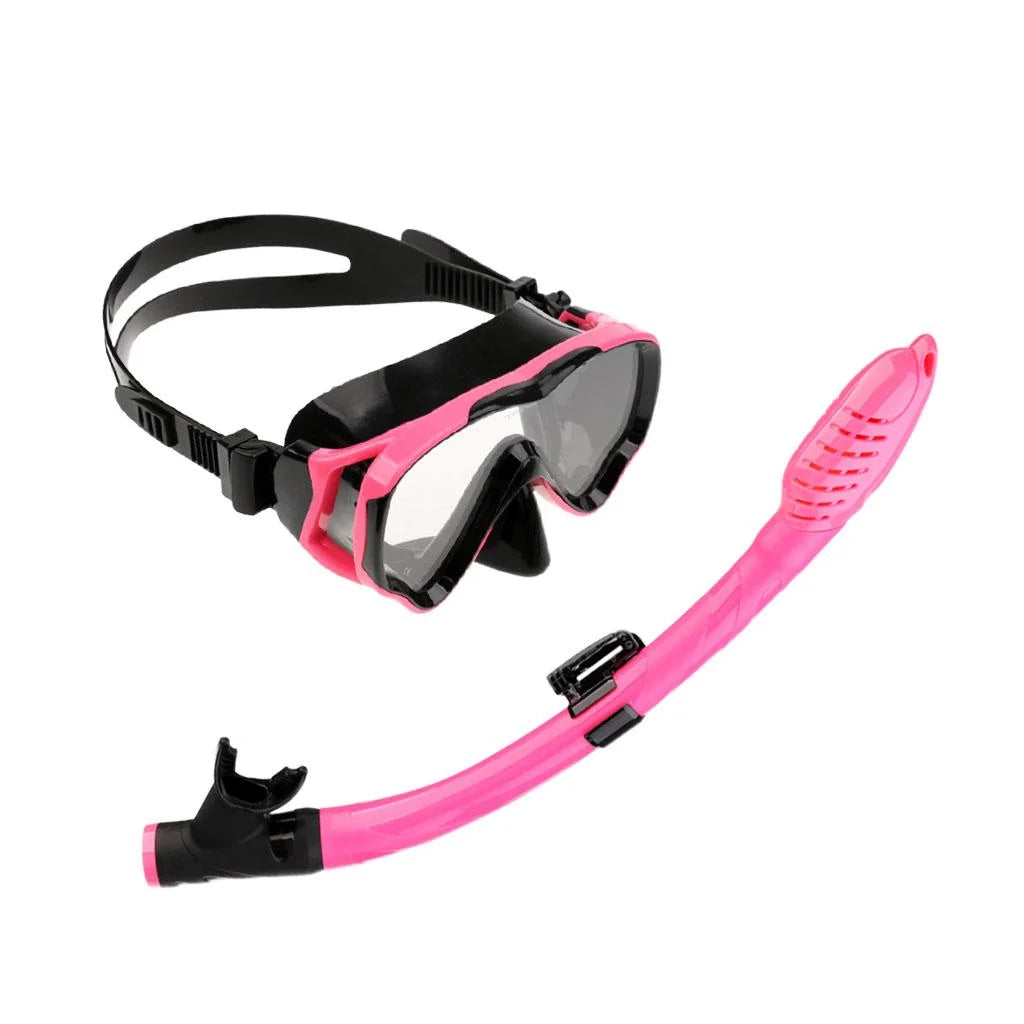 Black and Pink Kids Scuba Diving Snorkel Set O134244