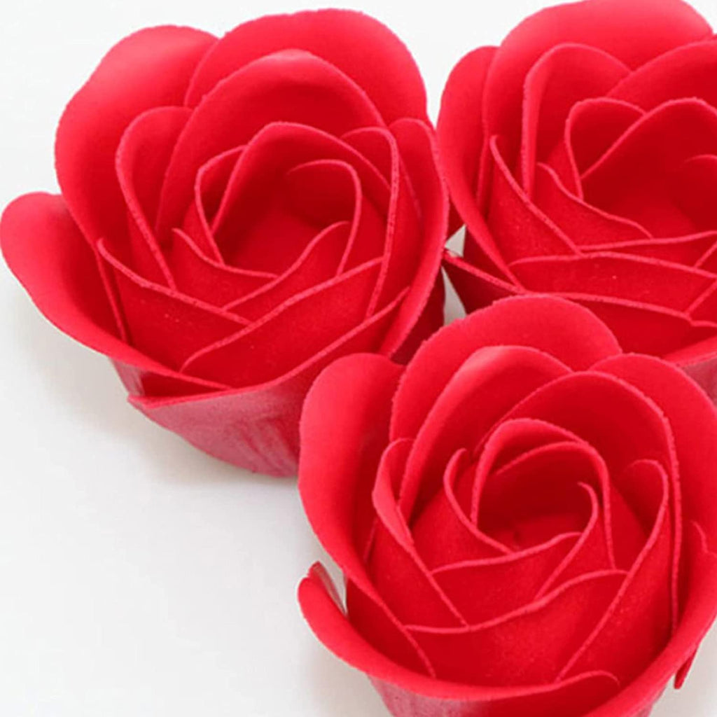81Pcs Red Scented Bath Soap Rose Flower W575589