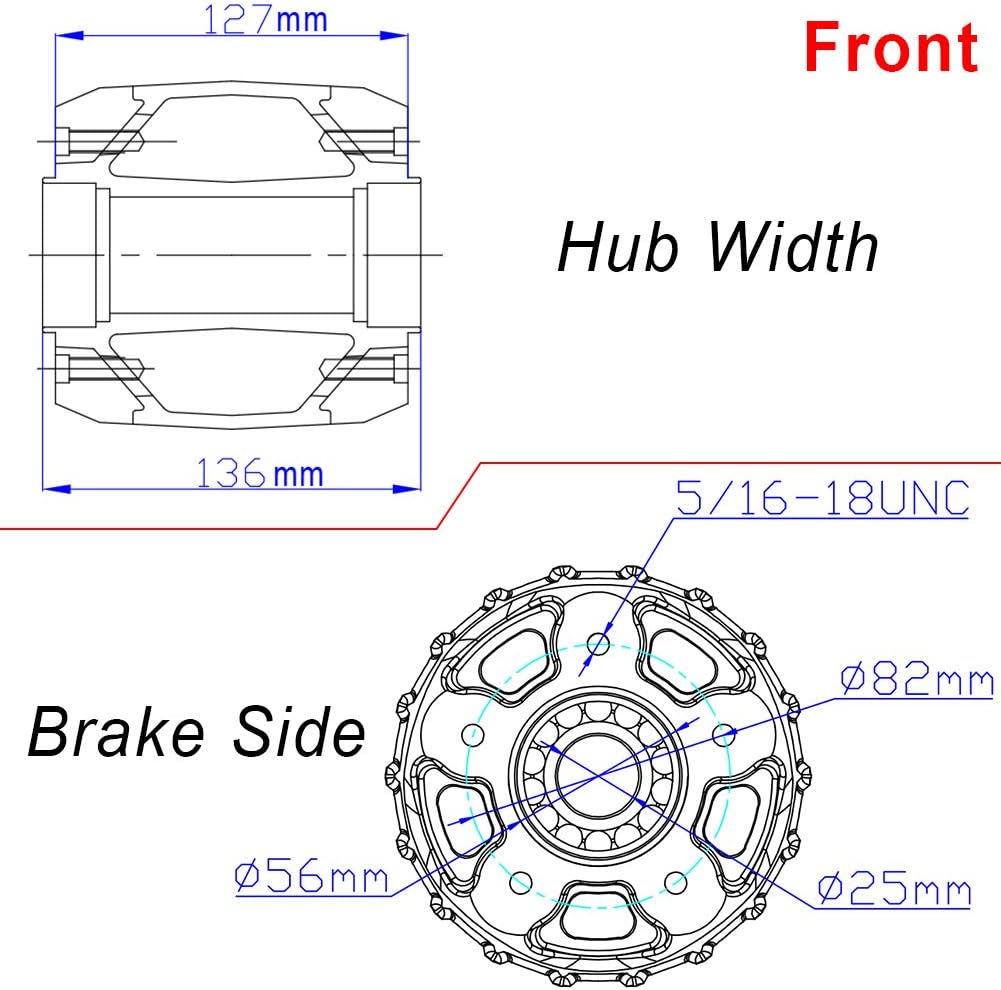 21 x 2.15 18 x 3.5 Fat Spoke Front Rear Wheel Rim Set F720