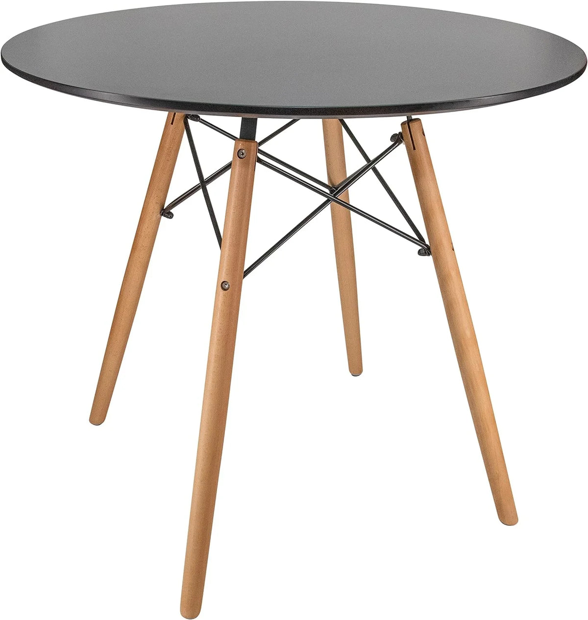Round Bistro Dining Table with Wood Base T532707