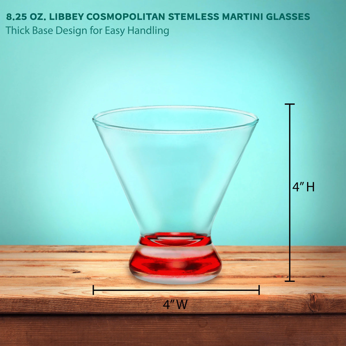 Martini Glasses 8.25 oz Set of 10 Red N5610