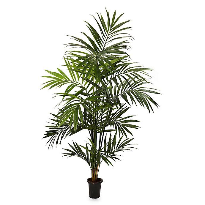 7 ft Kentia Palm Silk Tree with Plastic Pot Green U13449