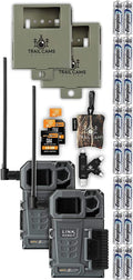Cellular Trail Cameras Twin Pack with Batteries and Two Steel Cases P259