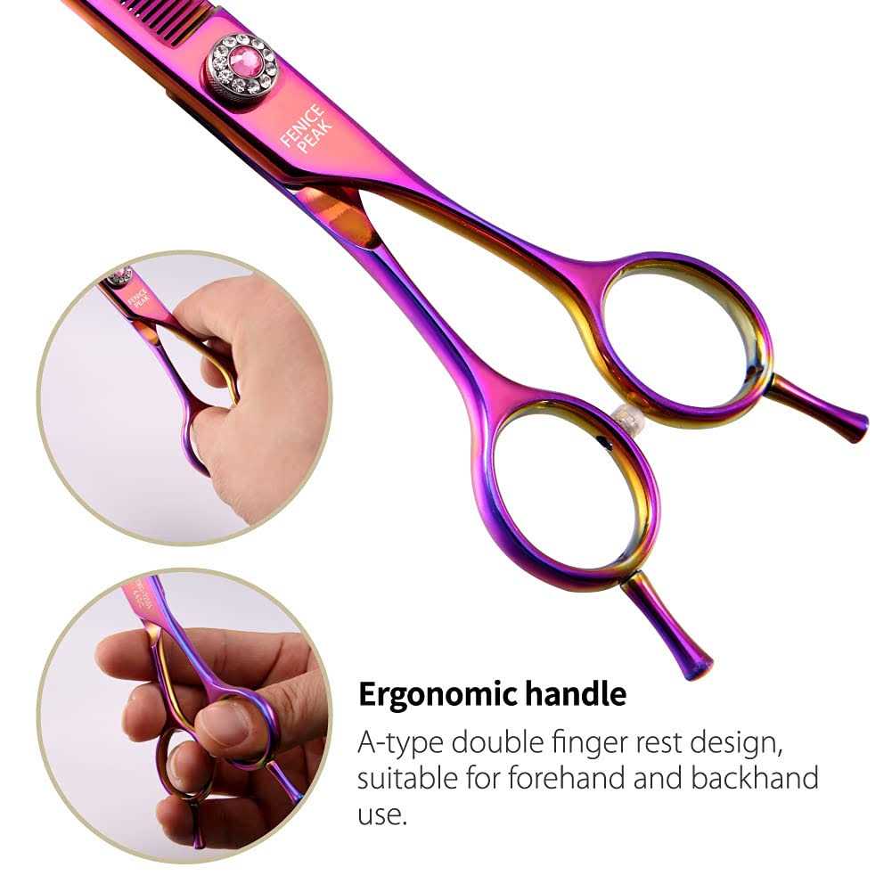 Curved Thinning Dog Grooming Scissors 7.0'' 440C Steel L748625
