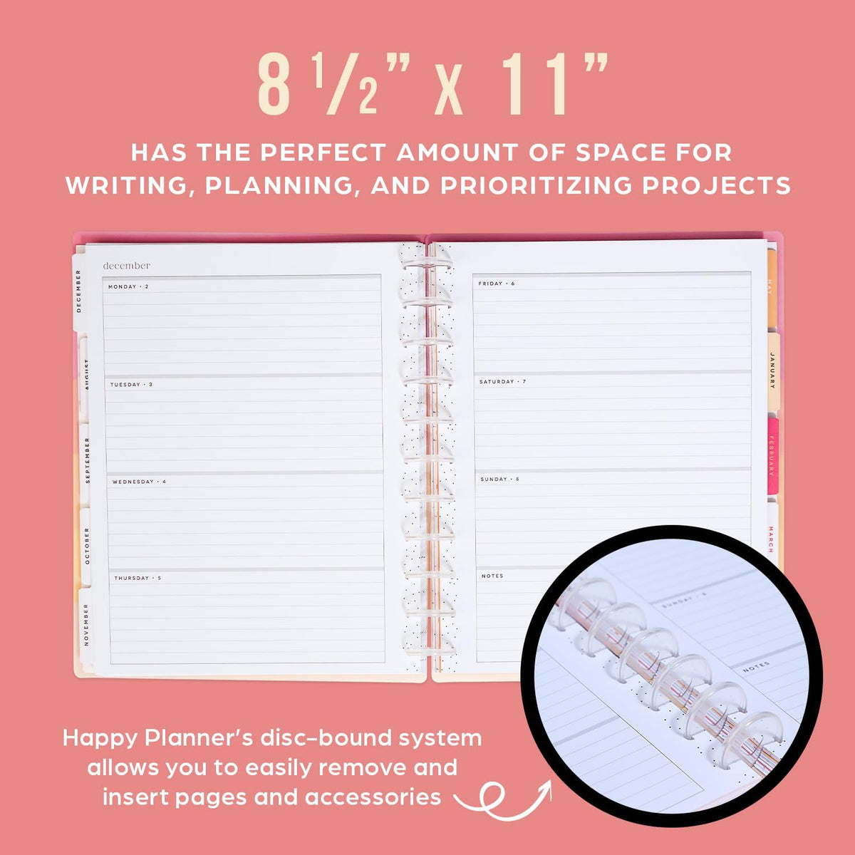 12-Month Academic Planner, July 2024–June 2025, Big Size, 72 Pages, 8 1/2" x 11" X506