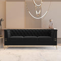 Dark Grey Velvet Chesterfield 3 Seater Sofa D36218