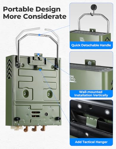 Propane Tankless Water Heater, 1.32 Gpm 34000 BTU Portable Y682
