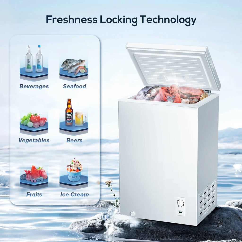2.7 Cubic Feet Black Chest Freezer B576