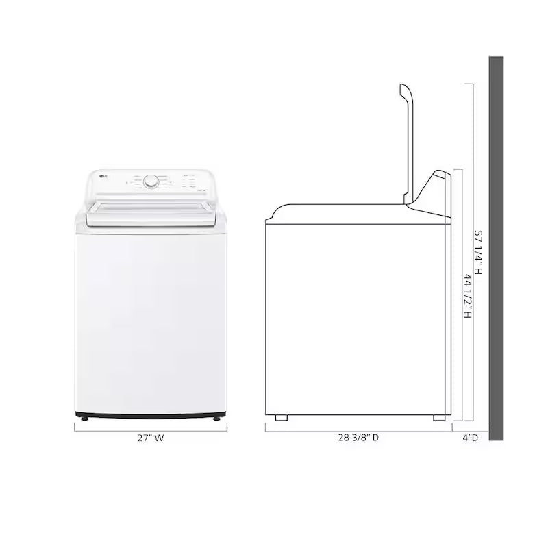 4.1 cu. ft. Top Load Washer in White V6827