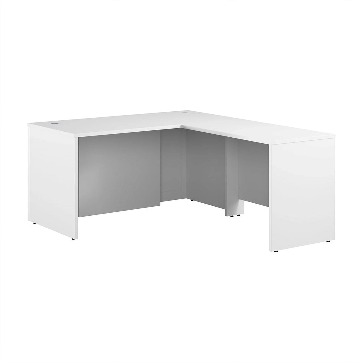 White L-Shaped Executive Desk Z837249