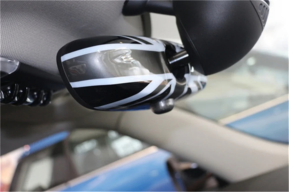 Black Union Jack Rear View Mirror Cover R302