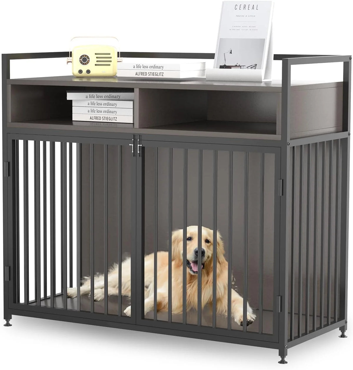 Large Dog Crate Furniture with Detachable Door I70903