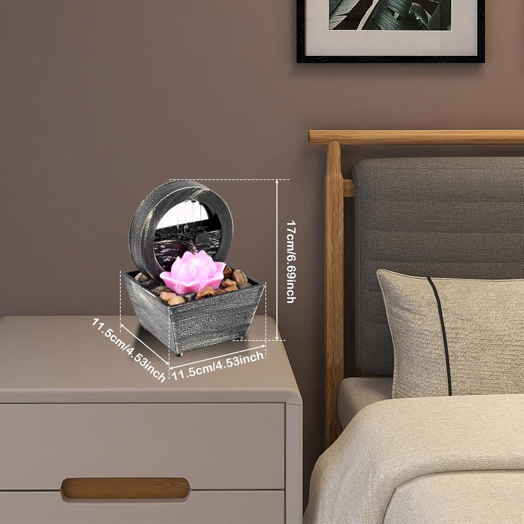 Tabletop Water Fountain with Light I823