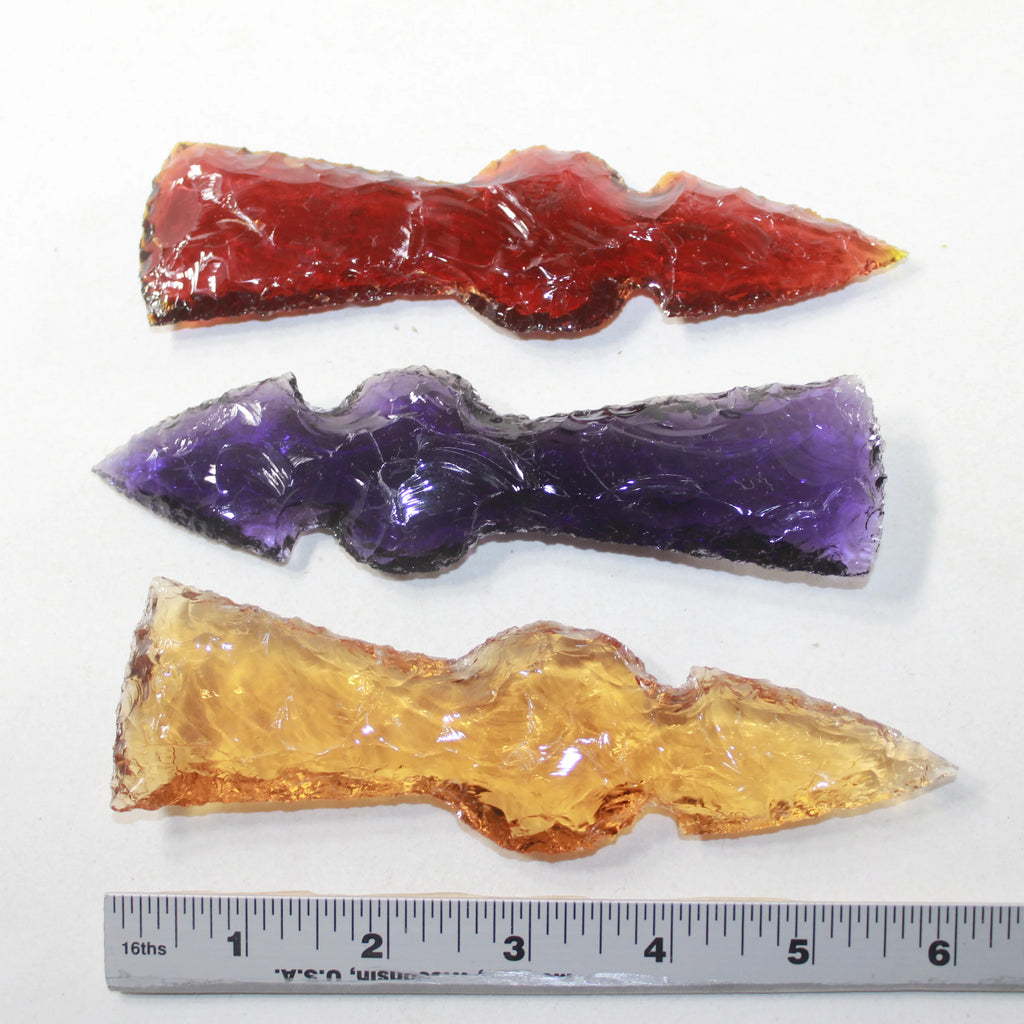 Glass Ornamental Tomahawk Heads Z266