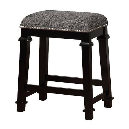 Black Tweed Backless Counter Stool Z1652