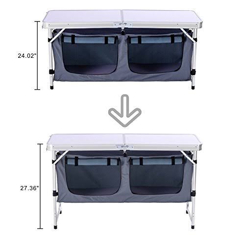Camping Table with Adjustable Legs H82895