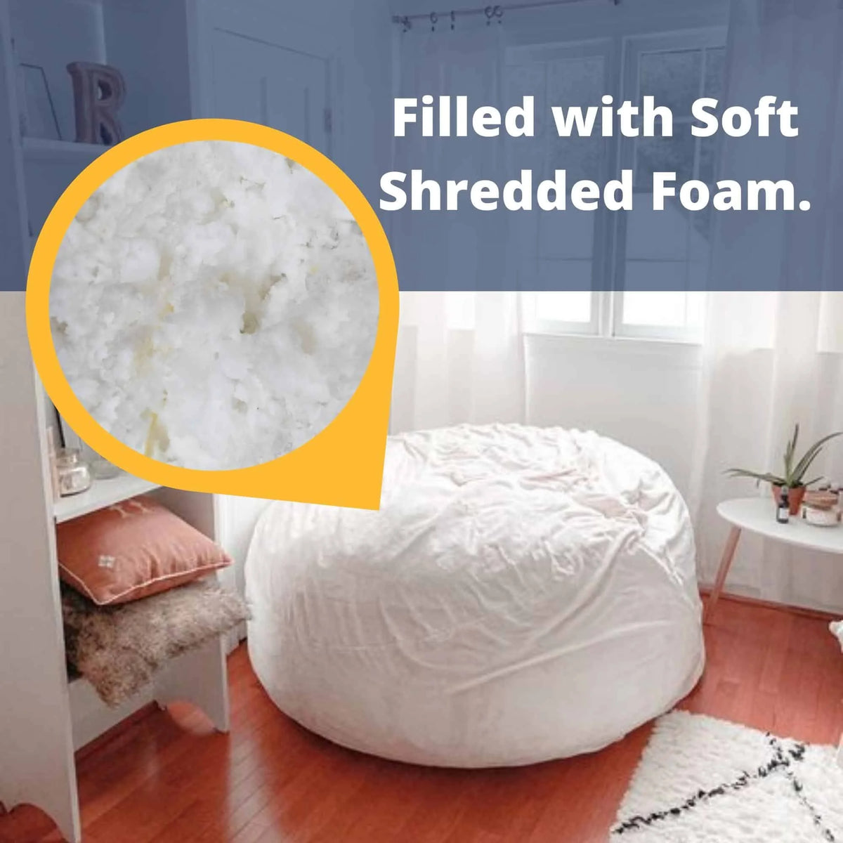 5 ft. Foam-Filled Bean Bag Chair N65224