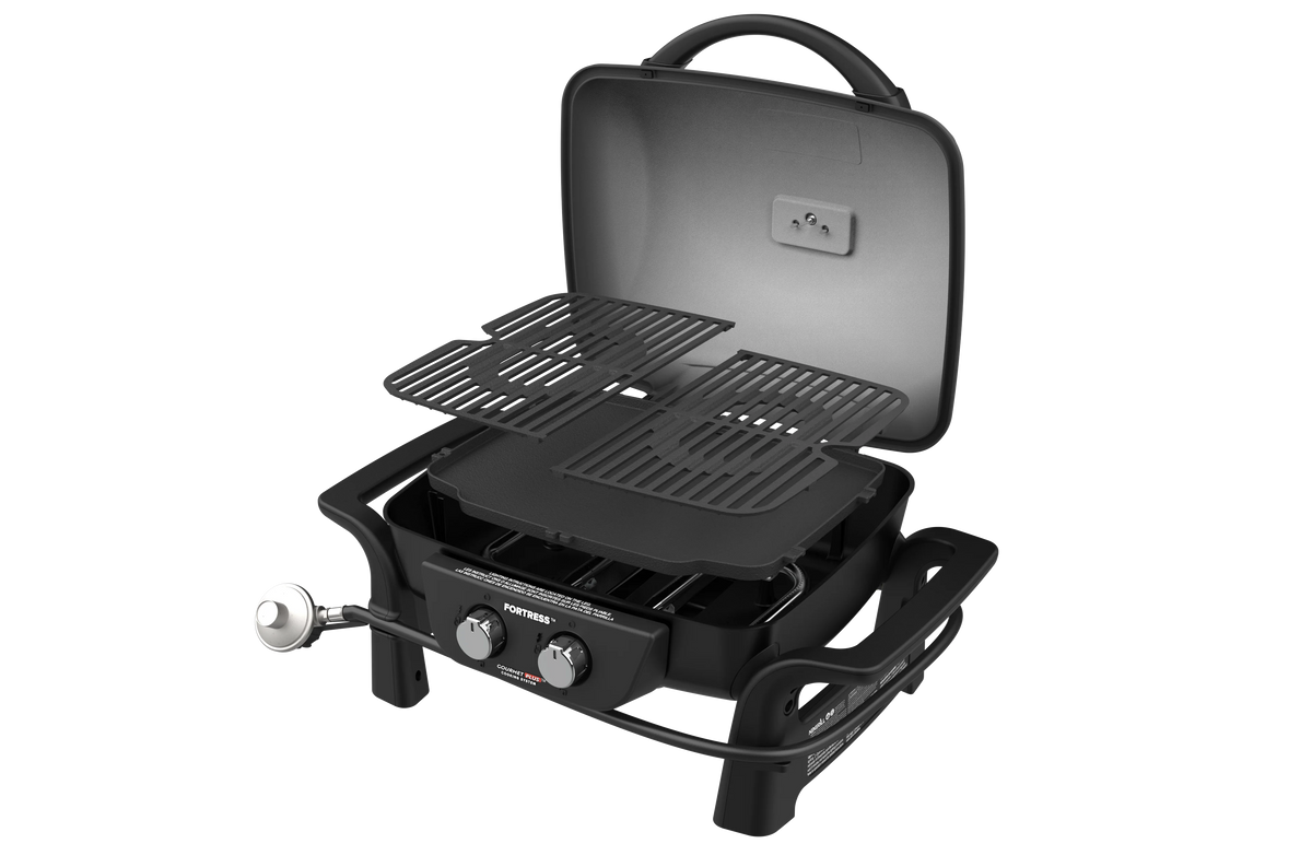 1 Burner Cast Aluminum Tabletop Propane Gas Grill Black G73656