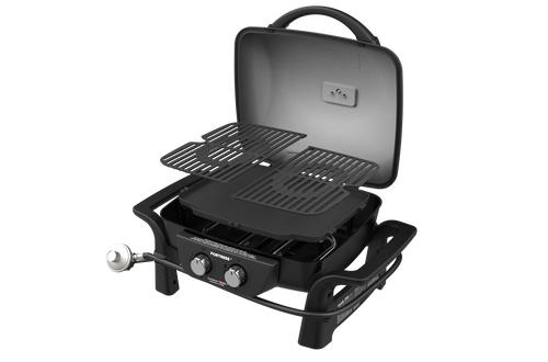 1 Burner Cast Aluminum Tabletop Propane Gas Grill Black G73656