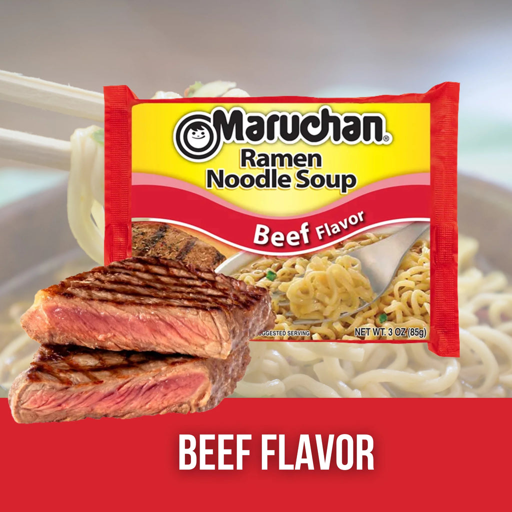 Instant Ramen Variety Pack 12 Packs 3oz Chicken Beef Chili Flavored Noodles C388
