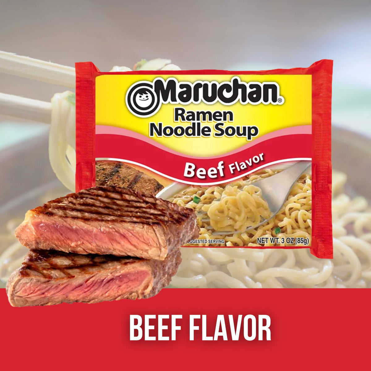 Instant Ramen Variety Pack 12 Packs 3oz Chicken Beef Chili Flavored Noodles C388