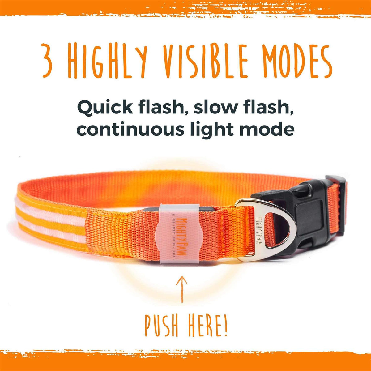 LED Dog Collar USB Rechargeable B33595