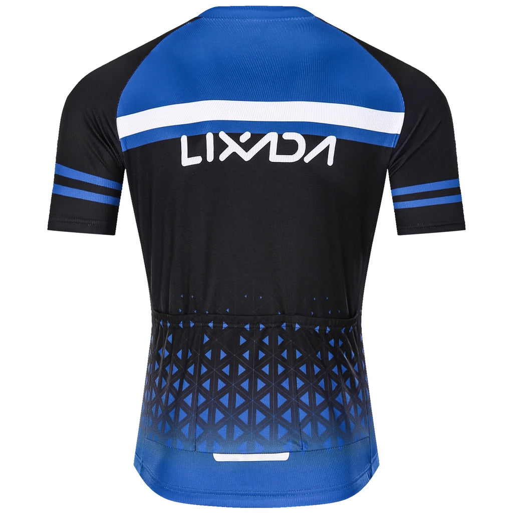 Men Cycling Jersey Set Breathable Quick-Dry Short Sleeve Padded Shorts MTB Outfit Set N2486