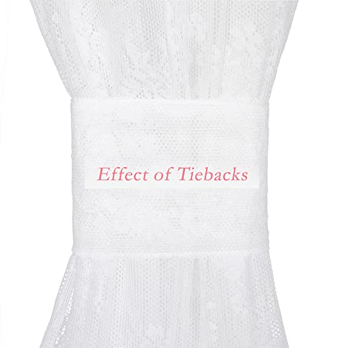 White Semi Sheer Voile Curtains 72 Inches 2 Pieces W187