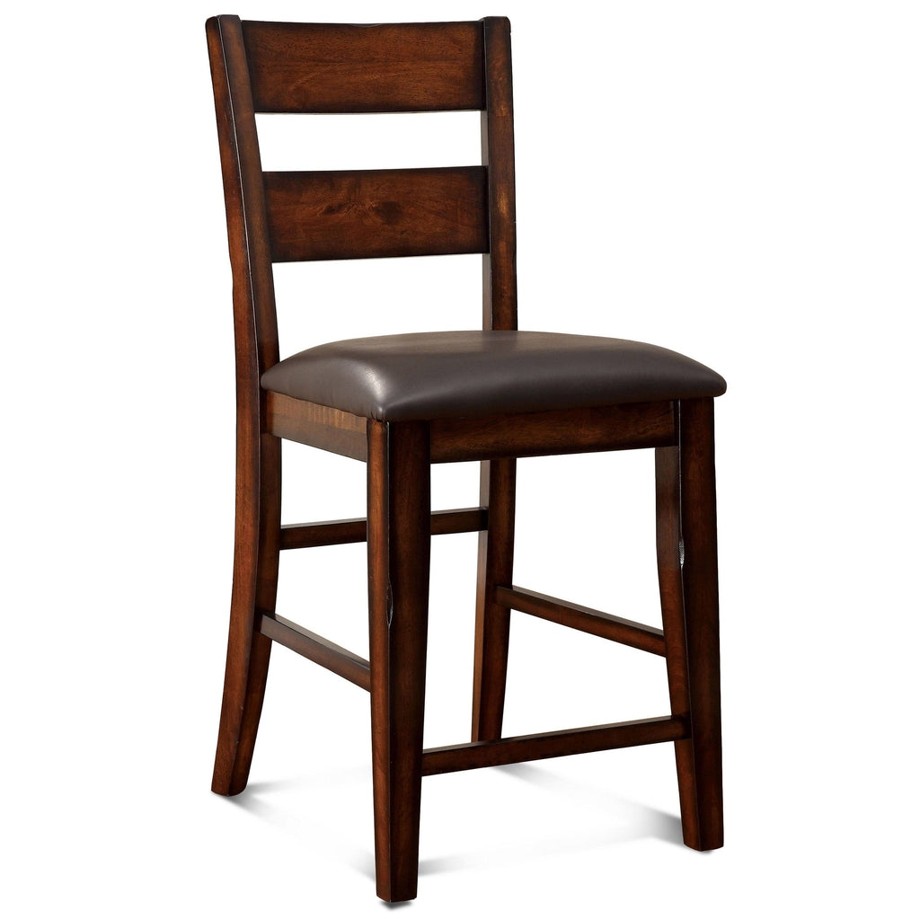 Rustic Cherry Counter Chairs (Set of 2) F58045
