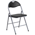 Black Vinyl Metal Folding Chair 4 Pk E851