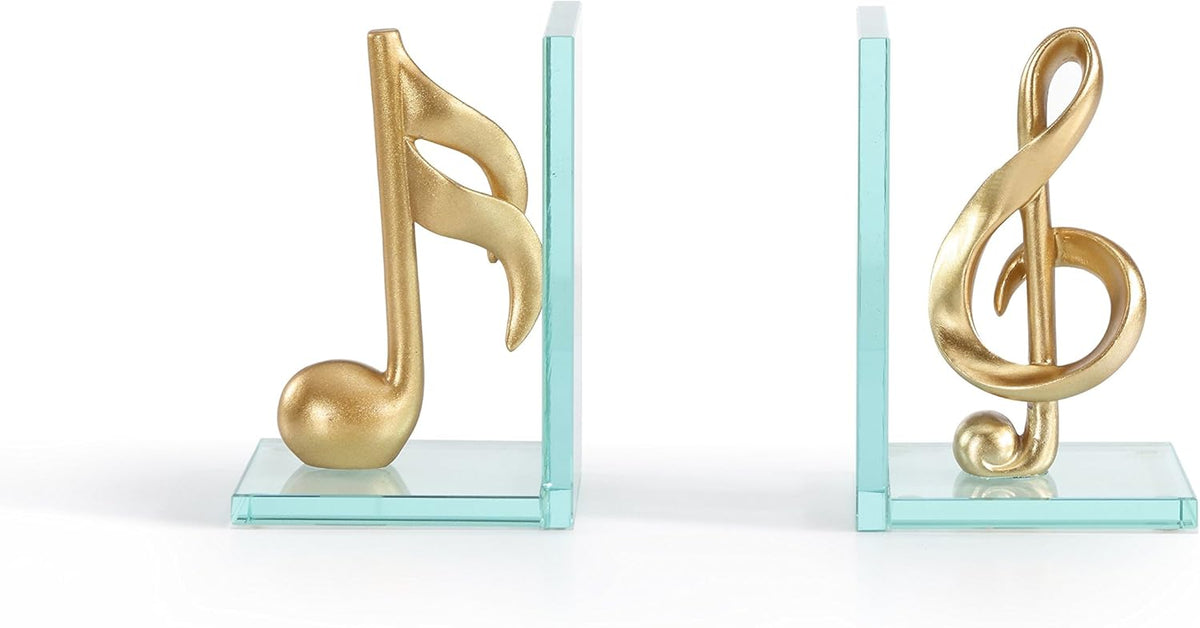 Decorative Gold Glass Bookends Y57344