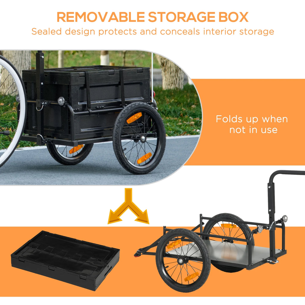 Bike Trailer Wagon with Removable Storage Box S588